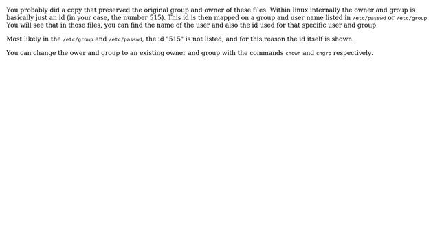 Unix & Linux: What does the "number" in the owner field of files signify in linux? (4 Solutions!!) смотреть онлайн