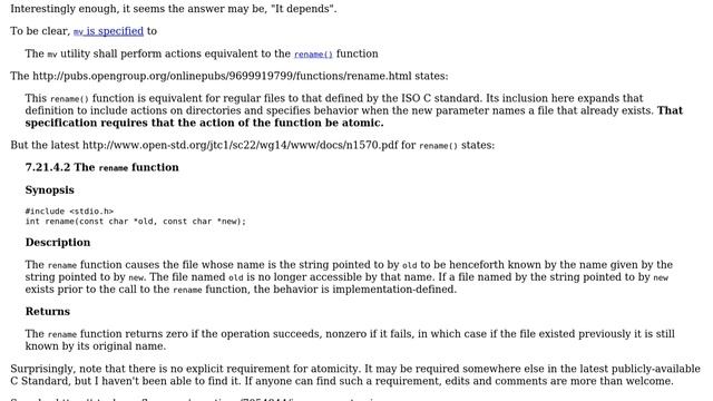 Unix & Linux: Is mv atomic on my fs? (2 Solutions!!) смотреть онлайн