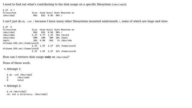 Unix & Linux: Disk usage on a specific filesystem (2 Solutions!!) смотреть онлайн