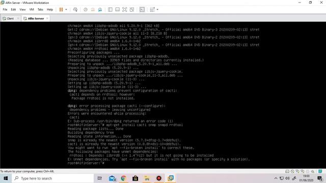 Konfigurasi DNS, Web, FTP, Mail+Webmail dan File Server, Cacti + Routing Debian 9 - Alfin Part 2 смотреть онлайн