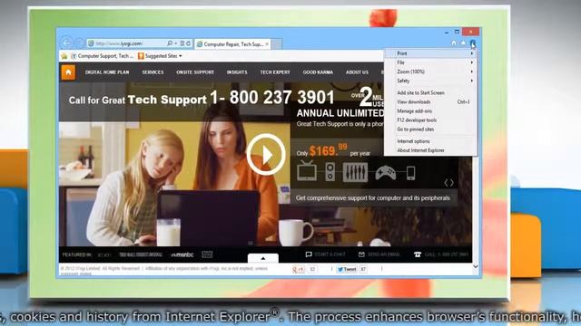 How to delete browsing history automatically in Internet Explorer® 10 in Windows® 8 смотреть онлайн