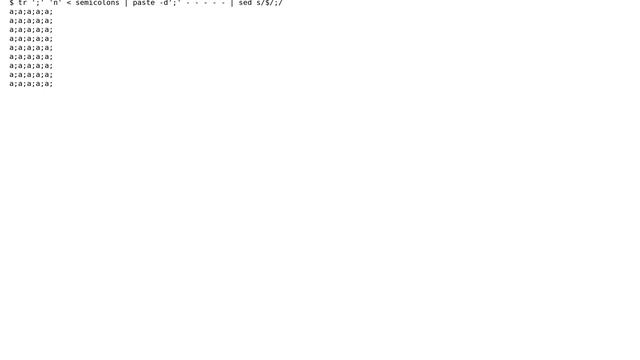 Unix & Linux: How do I add a line break after every 5 fifth semicolon (;) in a text file? смотреть онлайн