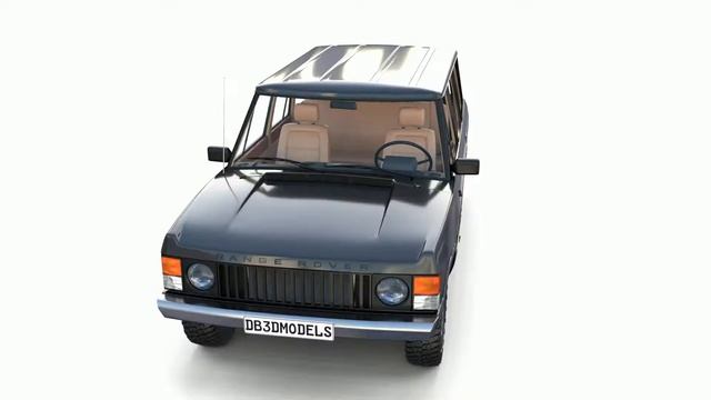 Range Rover Classic with chassis and interior v3 3D Model смотреть онлайн