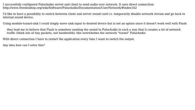 Unix & Linux: Pulseaudio over network - change output on-the-fly смотреть онлайн