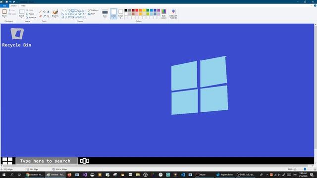 Windows 10 Desktop On MS Paint смотреть онлайн