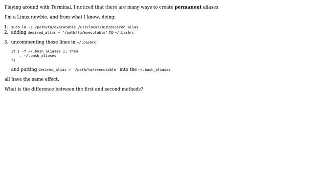 Ubuntu: Aliases: difference between .bash_rc, .bash_aliases and /usr/local/bin смотреть онлайн