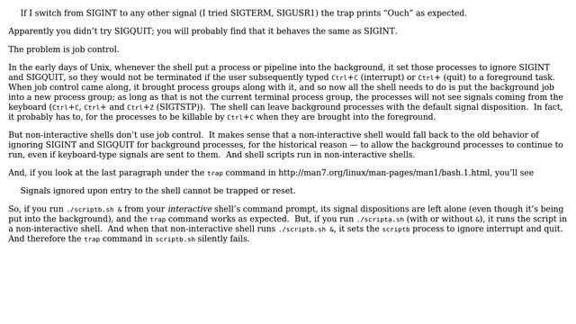 Unix & Linux: Strange problem with trap and SIGINT (3 Solutions!!) смотреть онлайн