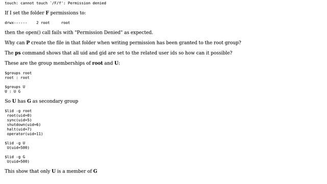 Unix & Linux: Linux open() syscall and folder permissions смотреть онлайн