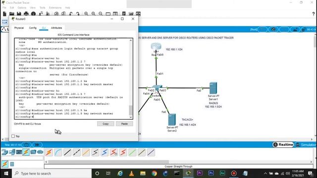 HOW TO CONFIGURE TACACS+ SERVER, RADIUS SERVER AND DNS SERVER FOR CISCO ROUTERS USING CISCO PACKET смотреть онлайн