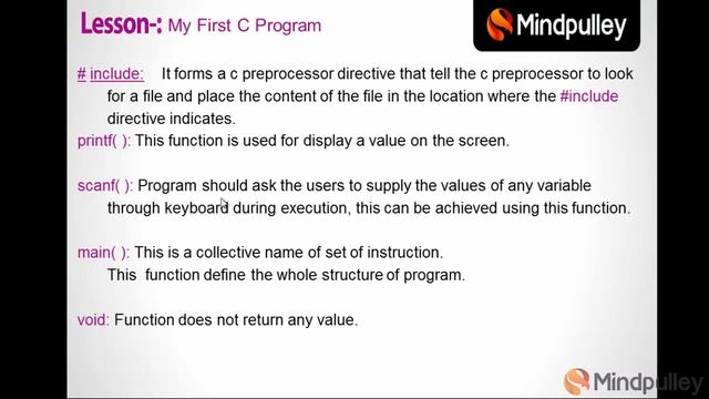 001 First program in c - C LANGUAGE смотреть онлайн