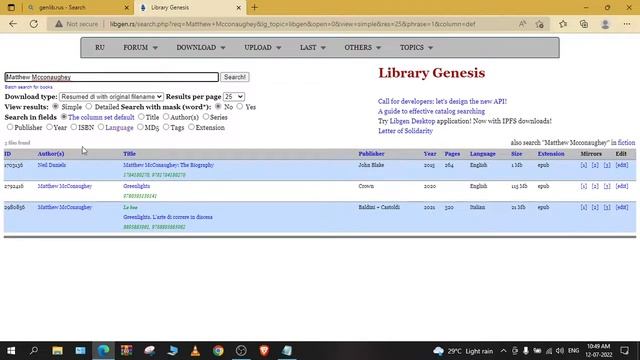 Library Genesis - Downloading Books In Minutes