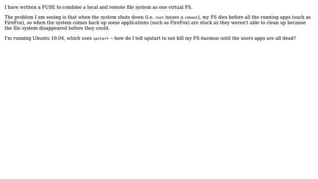 Ubuntu: How to specify when a daemon should stop during system shutdown? смотреть онлайн