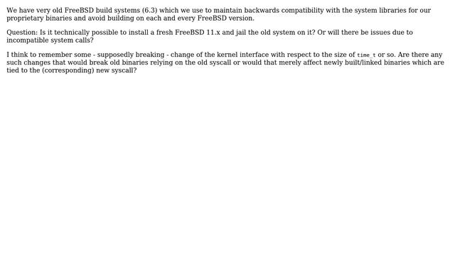Jailing old FreeBSD build machine on modern FreeBSD смотреть онлайн