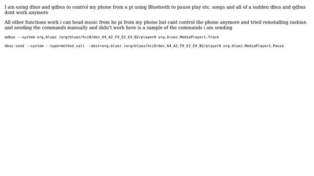 Raspberry Pi: dbus and qdbus not working suddenly смотреть онлайн