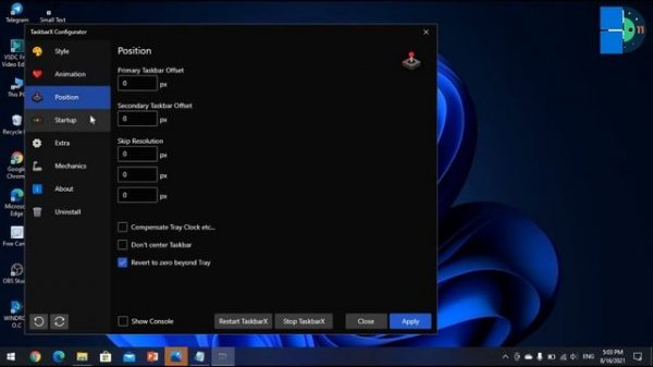 How to center windows 10 taskbar like windows 11 | automatically | using taskbarX