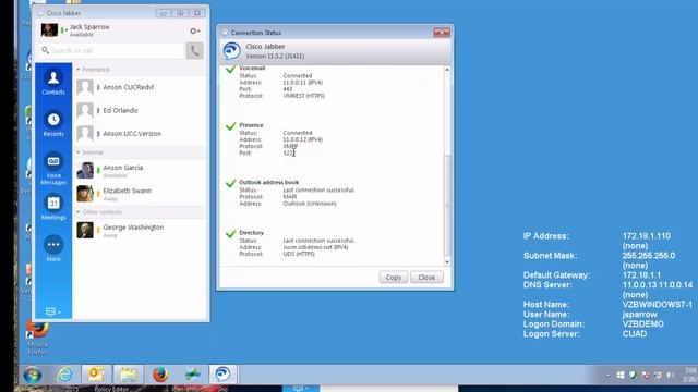 Verizon UCCaaS Jabber for Windows Health Check смотреть онлайн