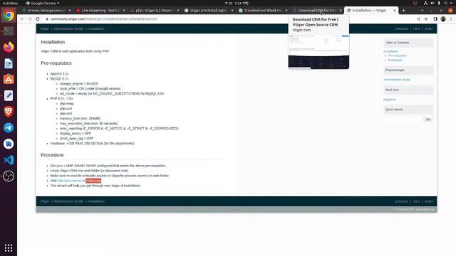 Vtiger CRM Installation & Configuration Linux смотреть онлайн