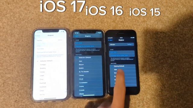 iOS Original Ringtone iOS 17 vs iOS 16 vs iOS 15 смотреть онлайн