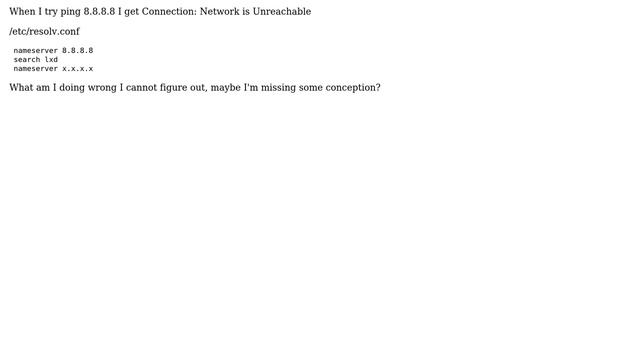 lxd with own br0 Network is Unreachable in centos conteiner смотреть онлайн