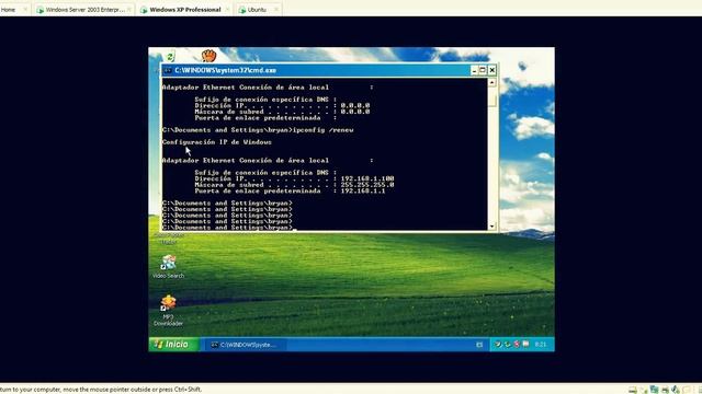 DHCP En Windows Server 2003 Asignando Ip Ah Dos Clientes (Xp, Ubuntu) смотреть онлайн