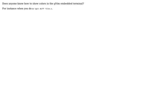 Unix & Linux: Show colors in gVim embedded terminal смотреть онлайн