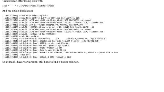 Unix & Linux: Block device disappears after suspend-resume смотреть онлайн
