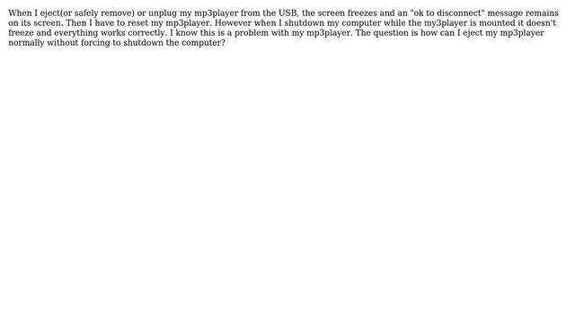 Unix & Linux: My mp3player freezes when I eject it смотреть онлайн