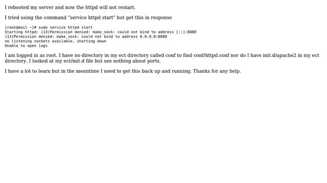 DevOps & SysAdmins: Having trouble starting/restarting httpd (apache) смотреть онлайн