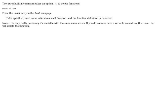 How do I unset or get rid of a bash function? (3 Solutions!!) смотреть онлайн
