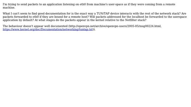 DevOps & SysAdmins: What exactly happens to packets written to a TUN/TAP device? смотреть онлайн