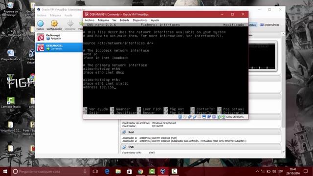 Configuración de red y acceso remoto a máquina virtual de Debian смотреть онлайн