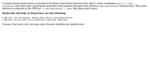 Unix & Linux: Virtual mouse driver, possible X11 problems смотреть онлайн