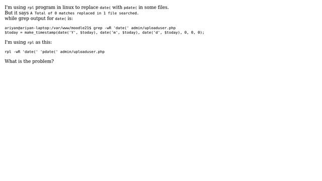 Unix & Linux: Linux "rpl" command doesn't replace text смотреть онлайн