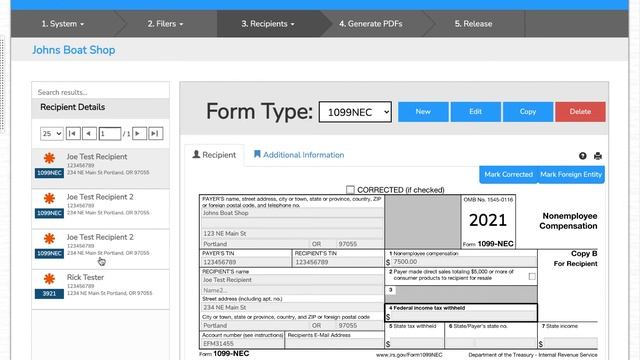 Generate 1099 Form PDF's in E-File Magic, the 1099 Service Application смотреть онлайн