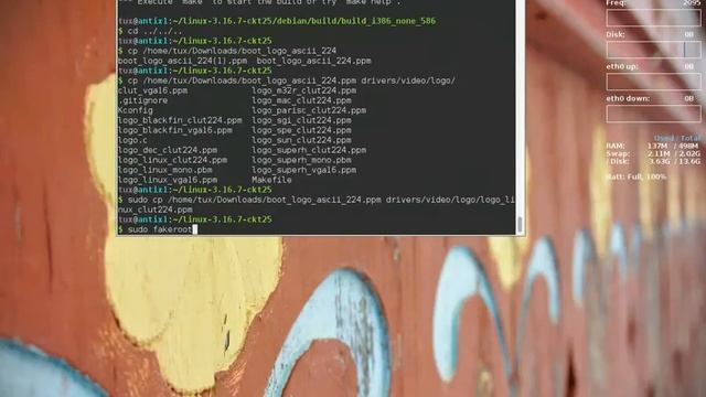 Como compilar o kernel do Antix e colocar logomarca de fundo смотреть онлайн