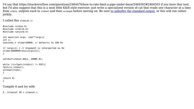 How to rate-limit a pipe under linux? (5 Solutions!!) смотреть онлайн