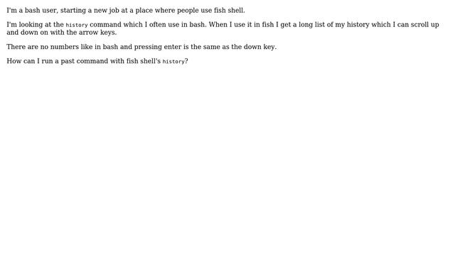 Unix & Linux: How does history work in fish shell? смотреть онлайн