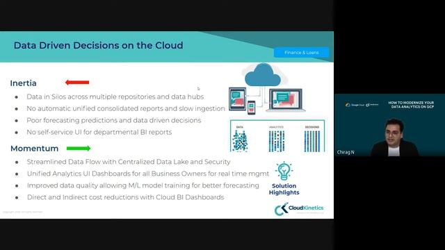 Modernized Data Analytics on Google Cloud Platform | Webinar | Cloud Kinetics смотреть онлайн