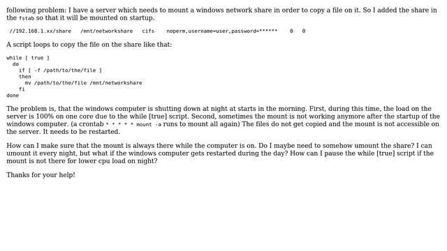 Unix & Linux: Auto mounting network share which is temporary offline смотреть онлайн