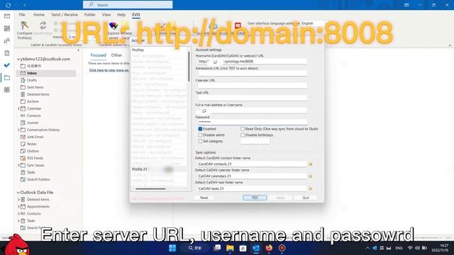 Sync Synology CardDAV contact & CalDAV calendar with Outlook (2022 newest method, URL discovered) смотреть онлайн