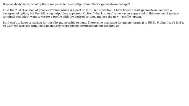 gnome-terminal profile options смотреть онлайн