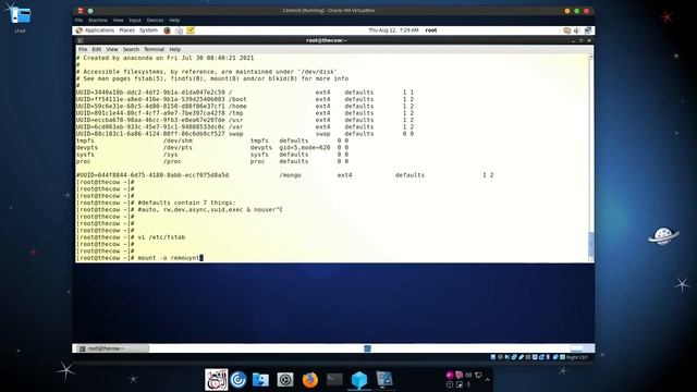 RHEL 19 ( grep find locate fstab process daemons ) смотреть онлайн