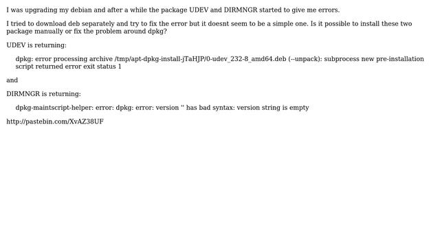 Unix & Linux: Dpkg returns odd errors смотреть онлайн