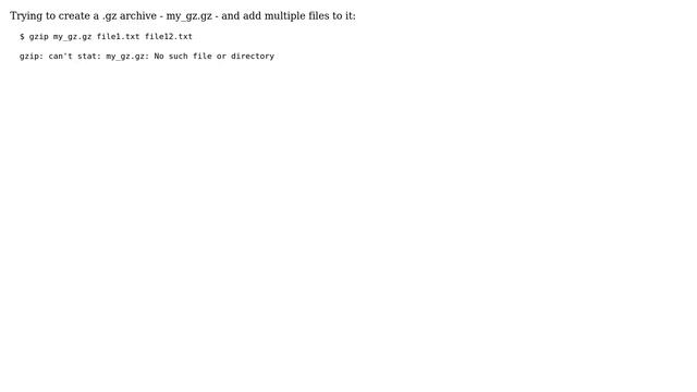 Unable to create a \*.gz archieve смотреть онлайн