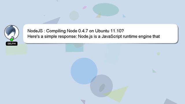 NodeJS : Compiling Node 0.4.7 on Ubuntu 11.10? смотреть онлайн