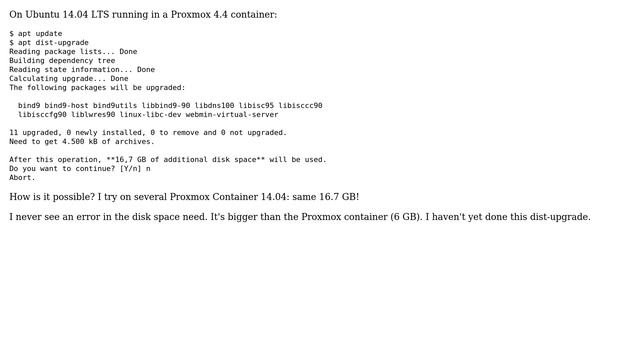 Ubuntu: Why does apt say an enormous 16.7 GB additional disk space is needed? смотреть онлайн