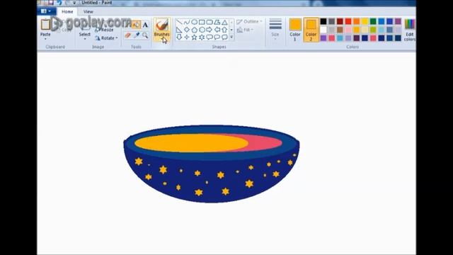 How to paint in computer| Microsoft paint tutorial | ms paint | computer drawing | Diwali drawing смотреть онлайн