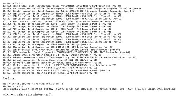 Unix & Linux: How to identify the wireless network card on my laptop? смотреть онлайн