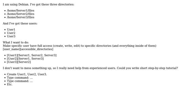 Adding permission to specific users to access specific directories смотреть онлайн