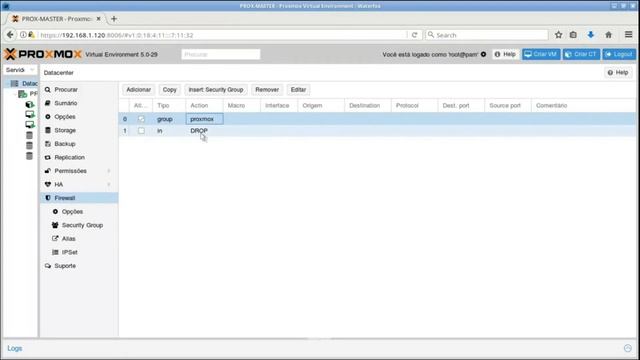 Firewall integrado do Proxmox смотреть онлайн